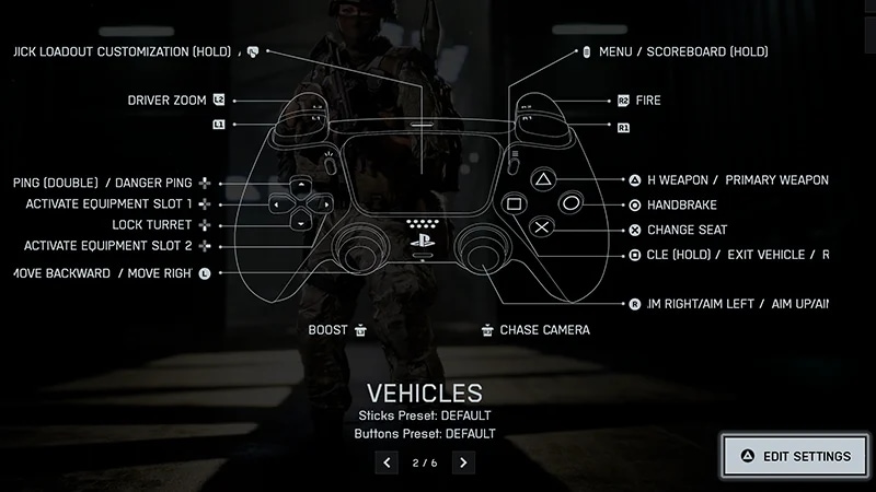 載具的控制器預設，顯示標註的控制器。