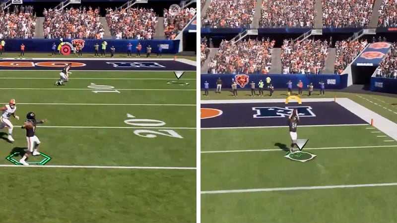 A player uses Placement & Accuracy passing in-game.