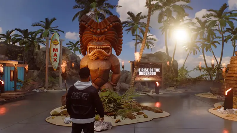 Max Holloway exploring the Hall of Legends