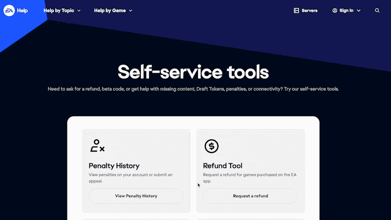 Penalty Tool sign-in screen.